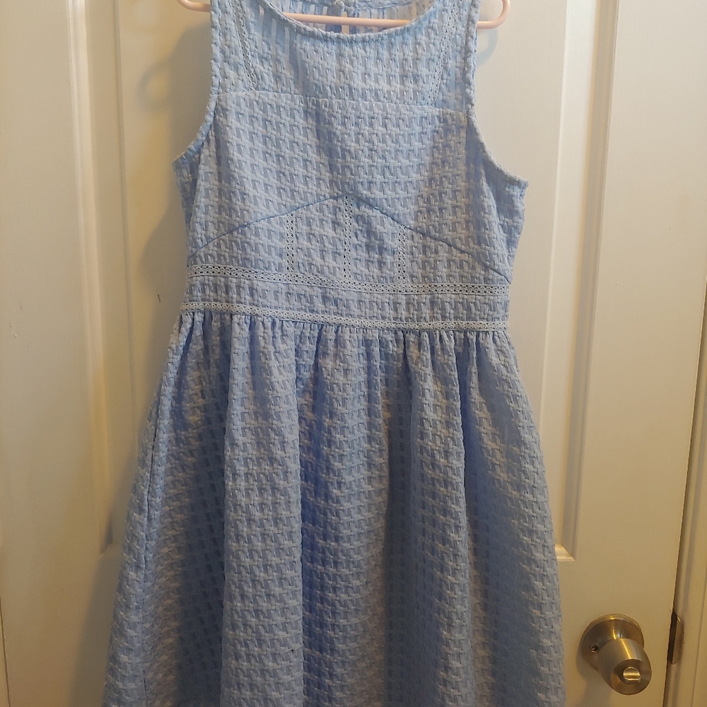 GB girl blue dress